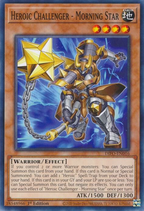 Heroic Challenger - Morning Star DIFO-EN016 card from Dimension Force