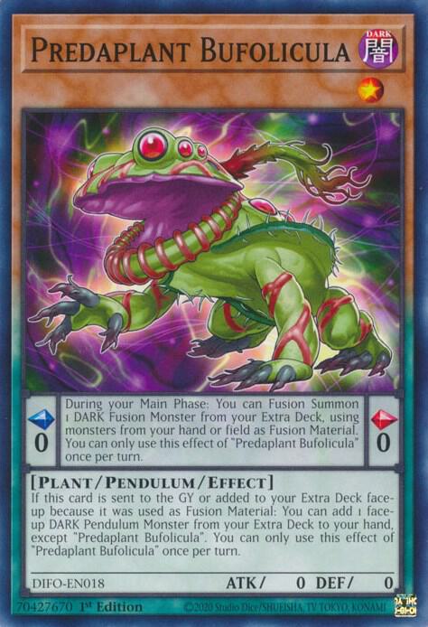 Predaplant Bufolicula DIFO-EN018 card from Dimension Force