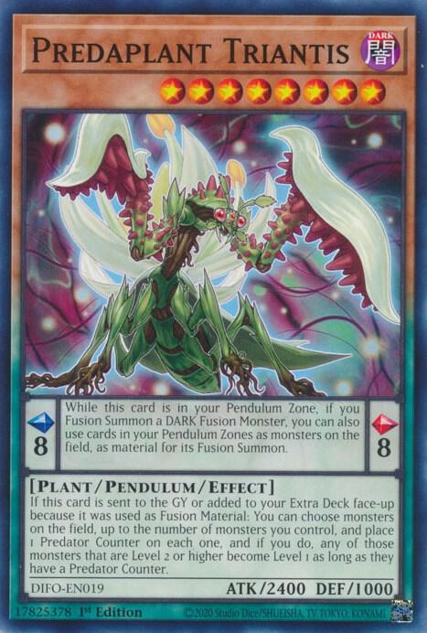 Predaplant Triantis DIFO-EN019 card from Dimension Force