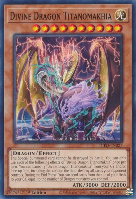 Divine Dragon Titanomakhia DIFO-EN027 card from Dimension Force