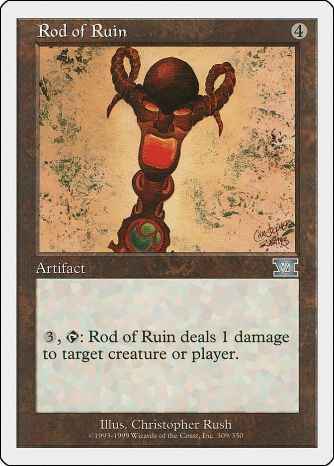 Rod of Ruin 309 card from Classic Sixth Edition