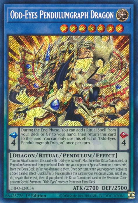 Odd-Eyes Pendulumgraph Dragon DIFO-EN034 card from Dimension Force