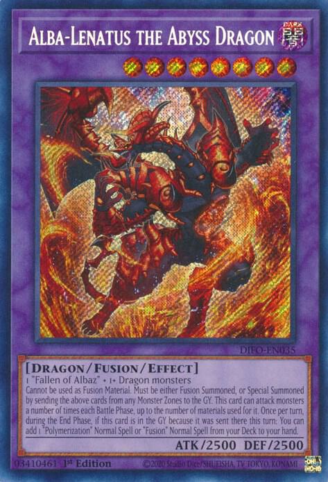 Alba-Lenatus the Abyss Dragon DIFO-EN035 card from Dimension Force
