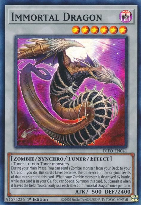 Immortal Dragon DIFO-EN041 card from Dimension Force