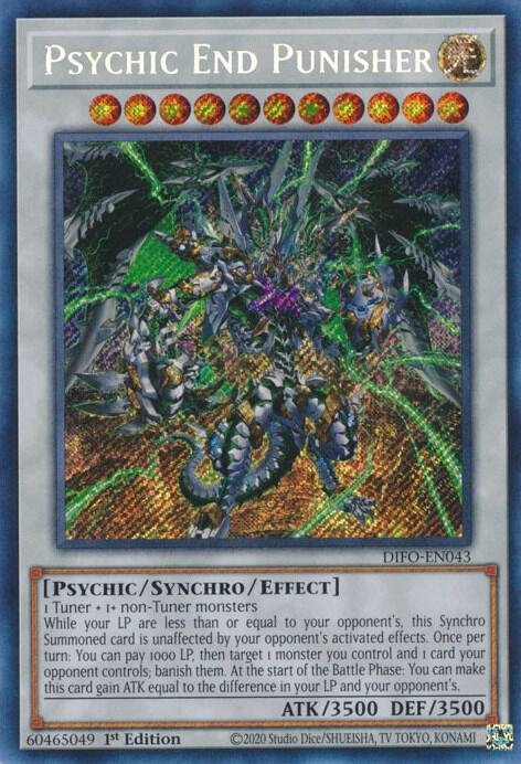 Psychic End Punisher DIFO-EN043 card from Dimension Force