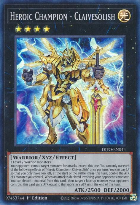 Heroic Champion - Claivesolish DIFO-EN044 card from Dimension Force
