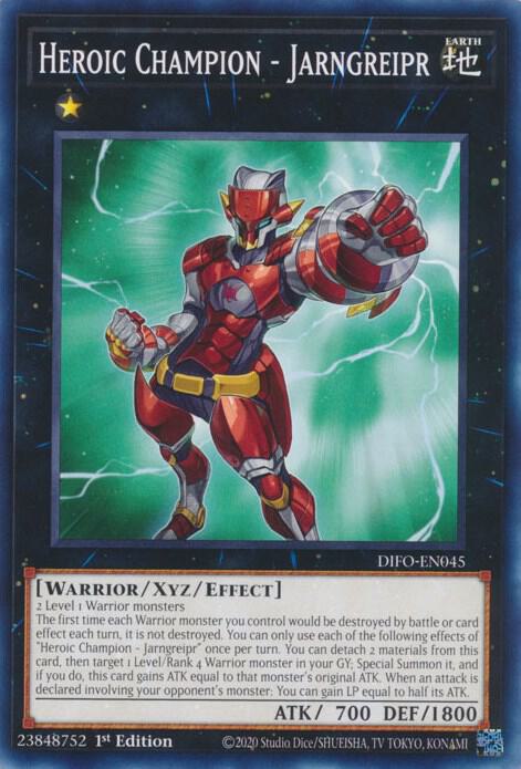 Heroic Champion - Jarngreipr DIFO-EN045 card from Dimension Force