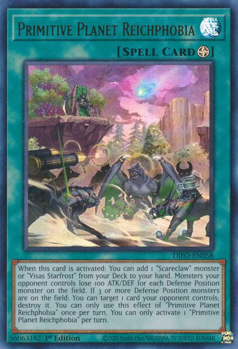 Primitive Planet Reichphobia DIFO-EN058 card from Dimension Force