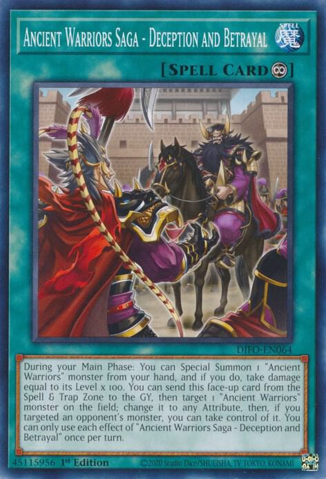 Ancient Warriors Saga - Deception and Betrayal DIFO-EN064 card from Dimension Force
