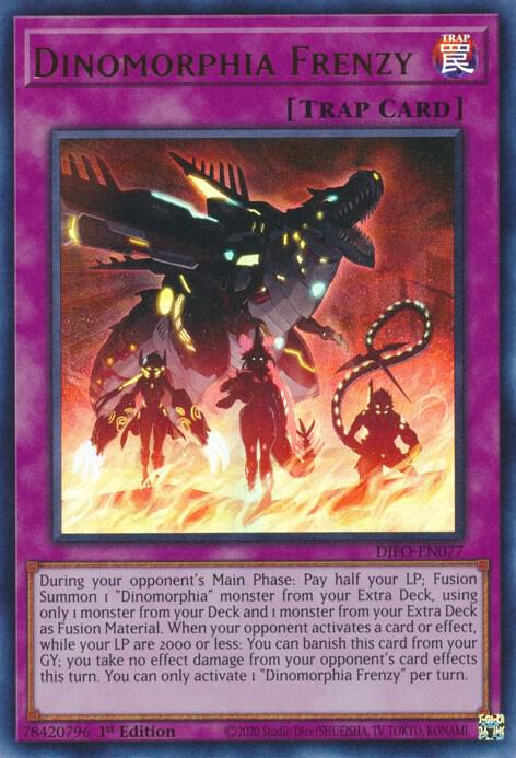 Dinomorphia Frenzy DIFO-EN077 card from Dimension Force
