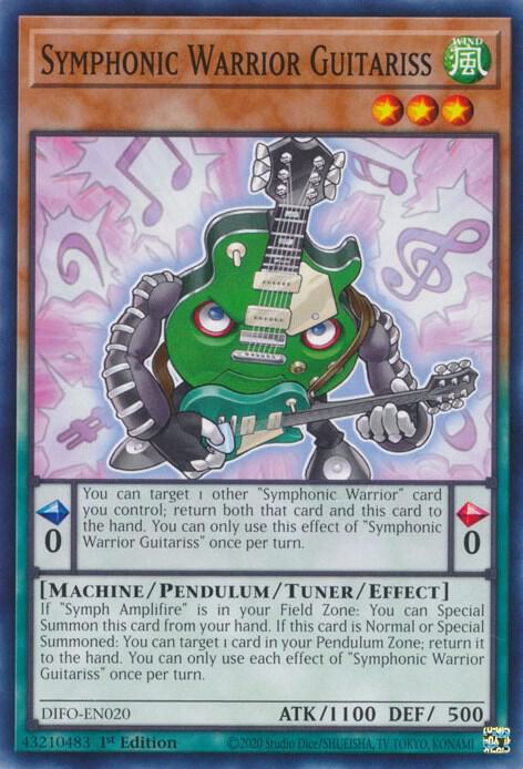 Symphonic Warrior Guitariss DIFO-EN020 card from Dimension Force