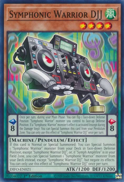 Symphonic Warrior DJJ DIFO-EN021 card from Dimension Force