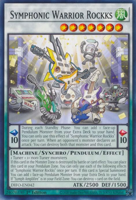Symphonic Warrior Rockks DIFO-EN042 card from Dimension Force