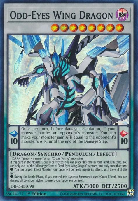 Odd-Eyes Wing Dragon DIFO-EN098 card from Dimension Force