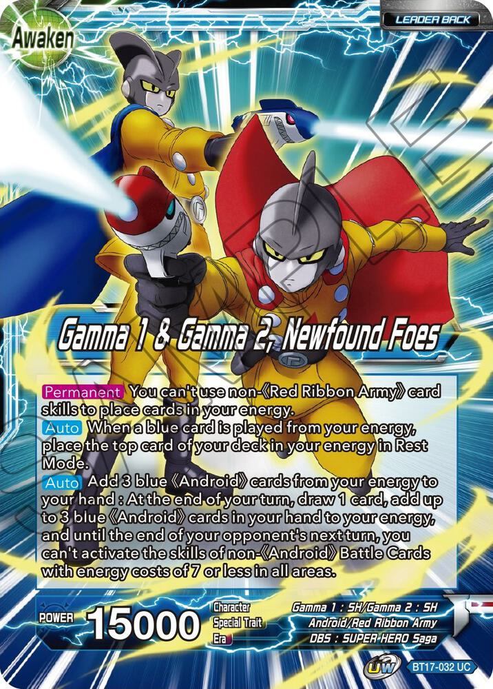 Gamma 1 & Gamma 2 // Gamma 1 & Gamma 2, Newfound Foes BT17-032 card from Ultimate Squad