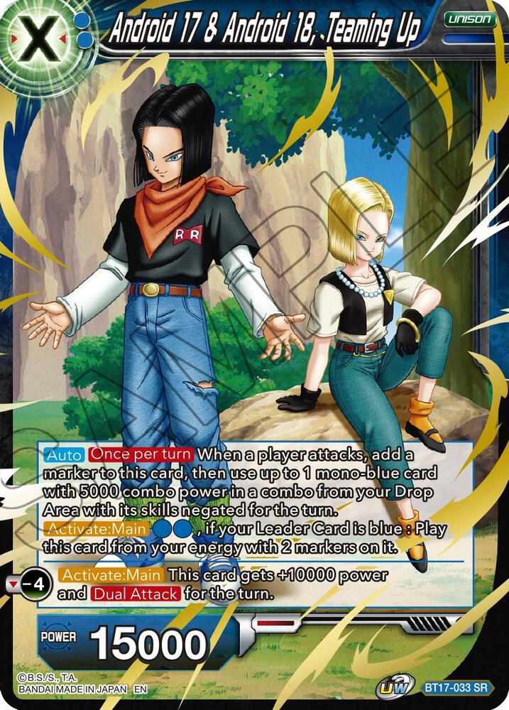 Android 17 & Android 18, Teaming Up BT17-033 card from Ultimate Squad