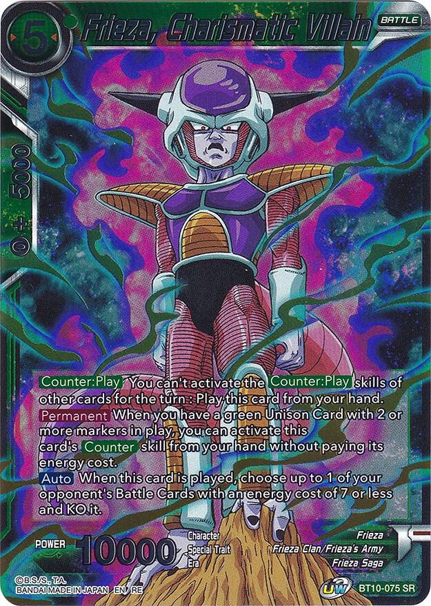 Frieza, Charismatic Villain (Silver Foil) BT10-075 card from Expansion Deck Box Set 20: Ultimate Deck 2022