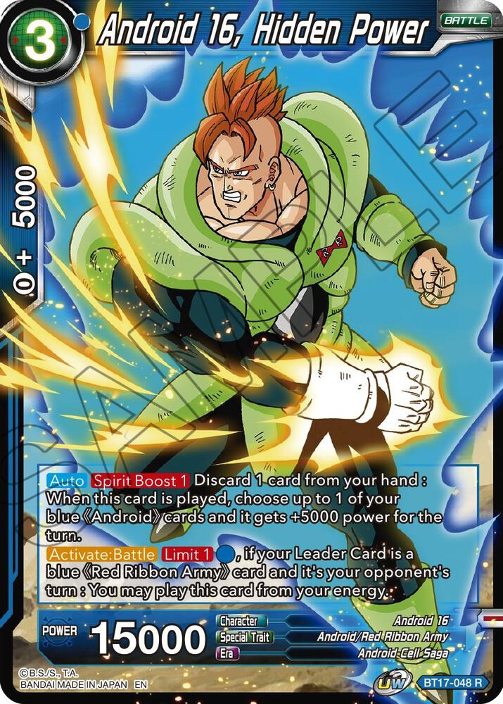 Android 16, Hidden Power BT17-048 card from Ultimate Squad