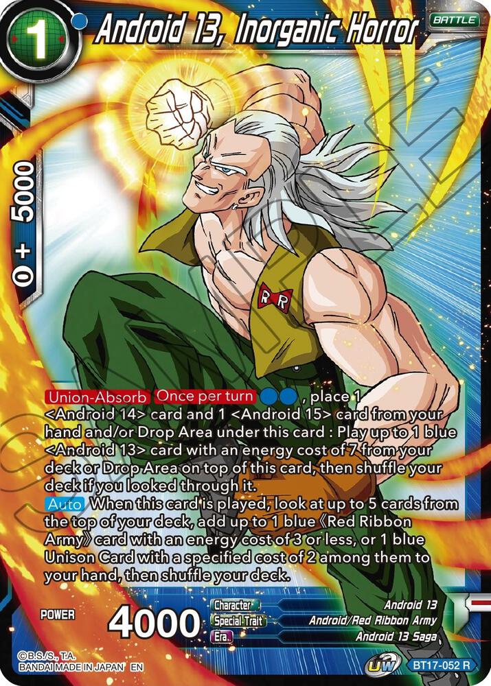 Android 13, Inorganic Horror BT17-052 card from Ultimate Squad