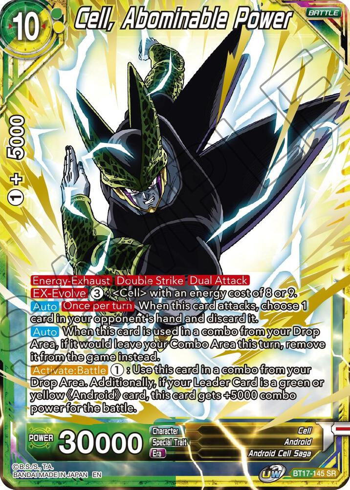 Cell, Abominable Power BT17-145 card from Ultimate Squad