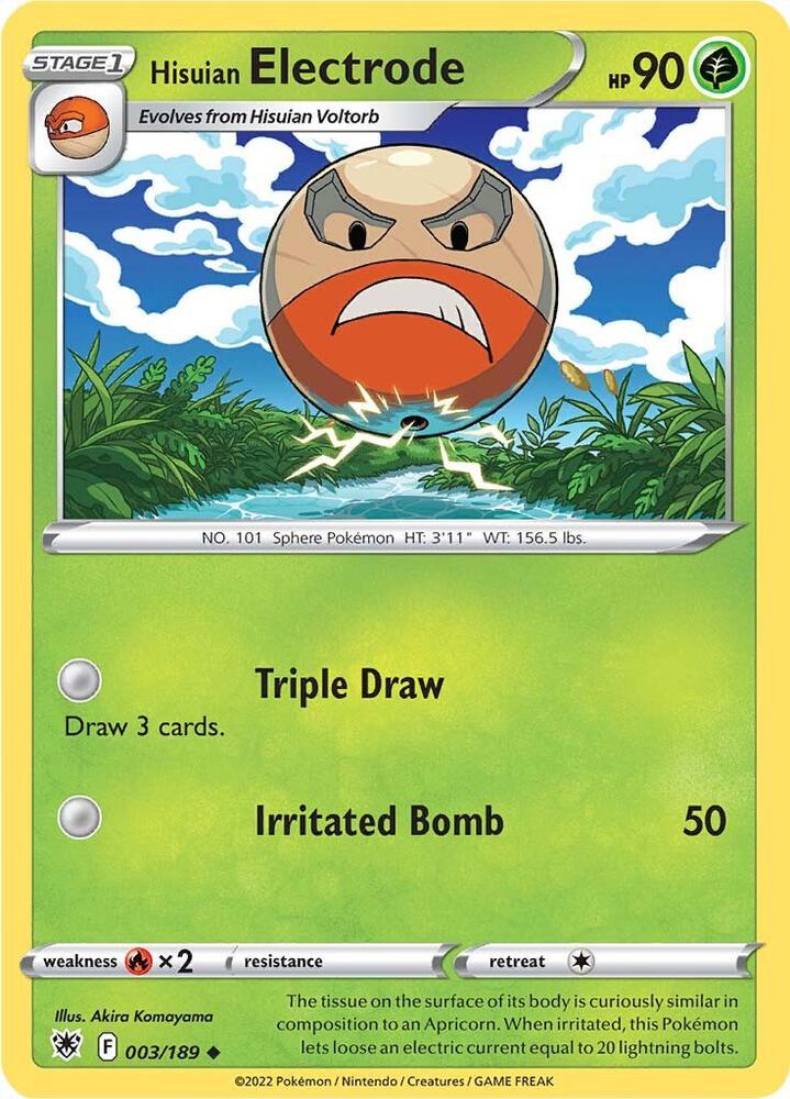 Hisuian Electrode 003/189 card from SWSH10: Astral Radiance