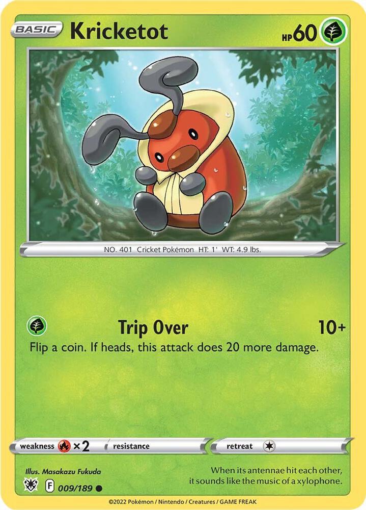 Kricketot 009/189 card from SWSH10: Astral Radiance