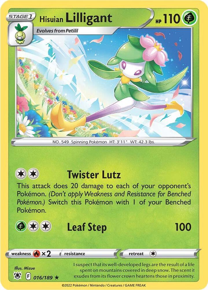 Hisuian Lilligant 016/189 card from SWSH10: Astral Radiance