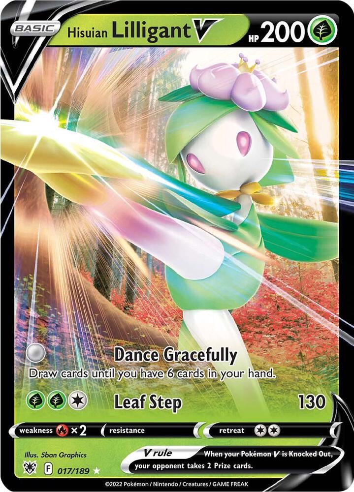 Hisuian Lilligant V 017/189 card from SWSH10: Astral Radiance