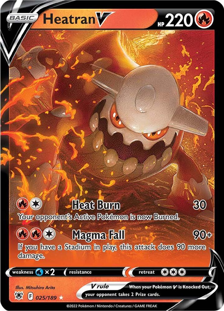 Heatran V 025/189 card from SWSH10: Astral Radiance