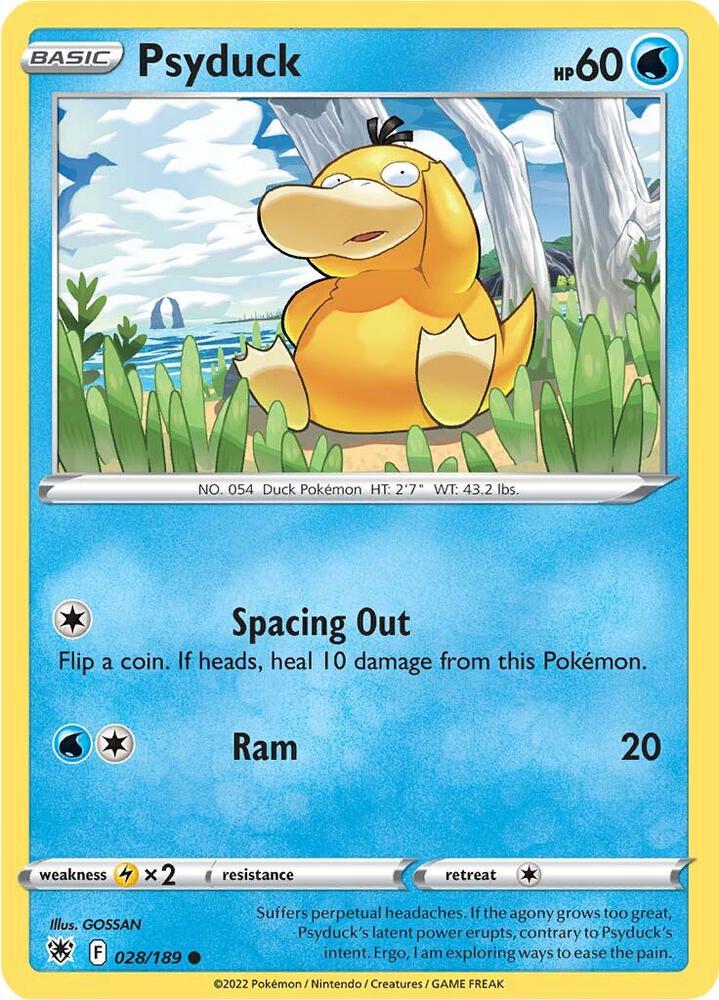 Psyduck 028/189 card from SWSH10: Astral Radiance
