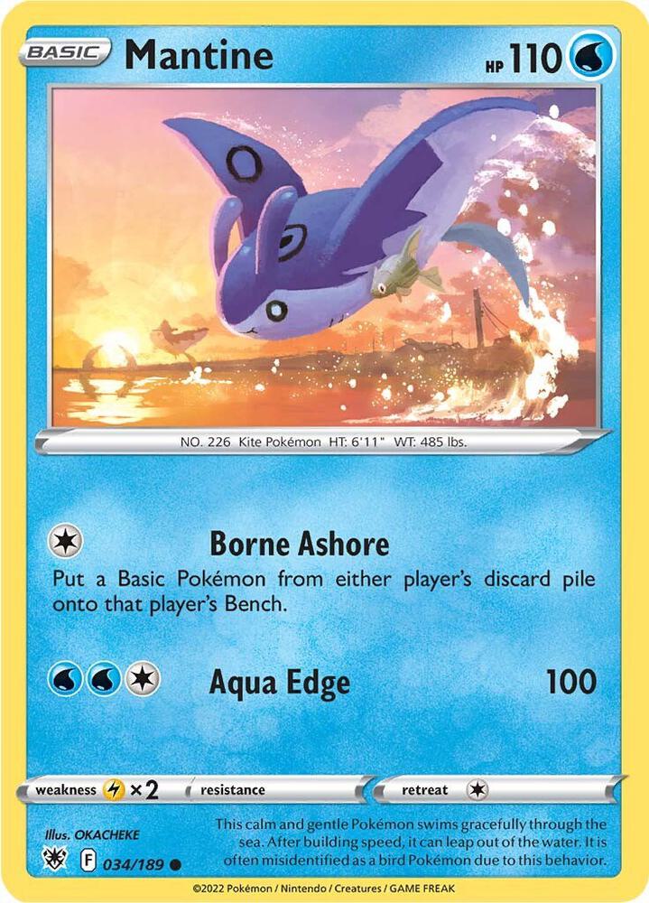 Mantine 034/189 card from SWSH10: Astral Radiance