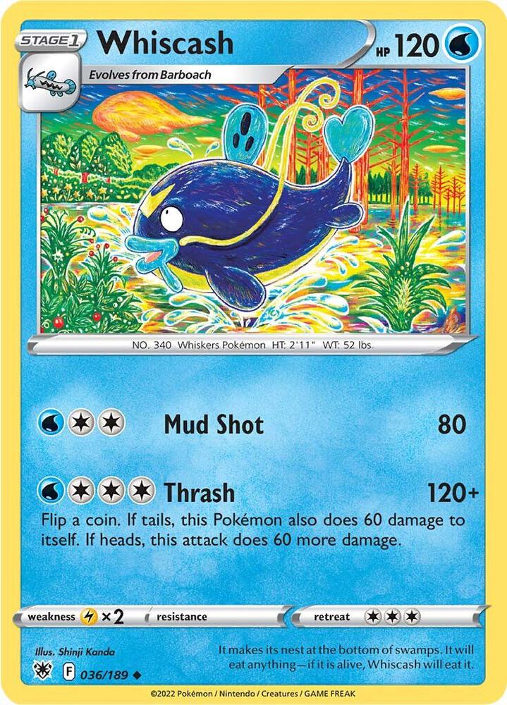 Whiscash 036/189 card from SWSH10: Astral Radiance