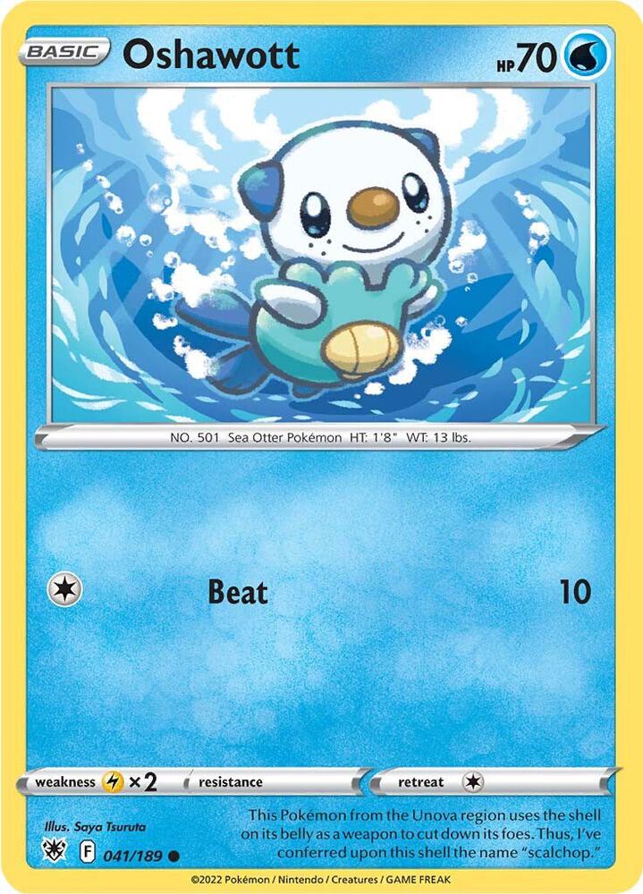Oshawott 041/189 card from SWSH10: Astral Radiance