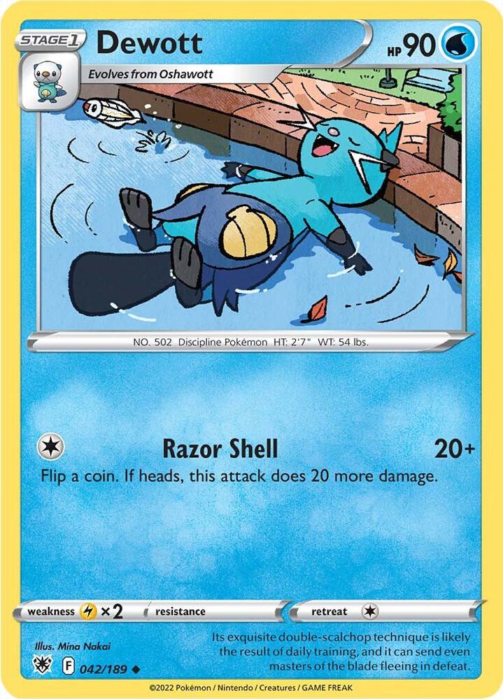 Dewott 042/189 card from SWSH10: Astral Radiance