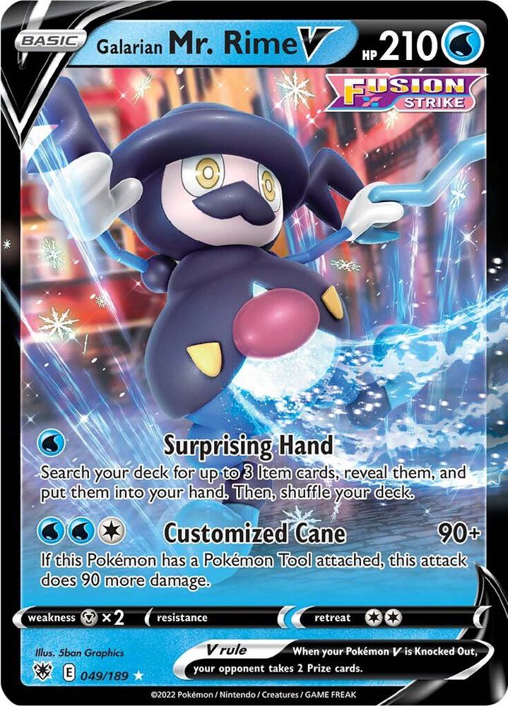 Galarian Mr. Rime V 049/189 card from SWSH10: Astral Radiance