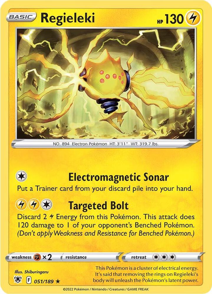 Regieleki 051/189 card from SWSH10: Astral Radiance
