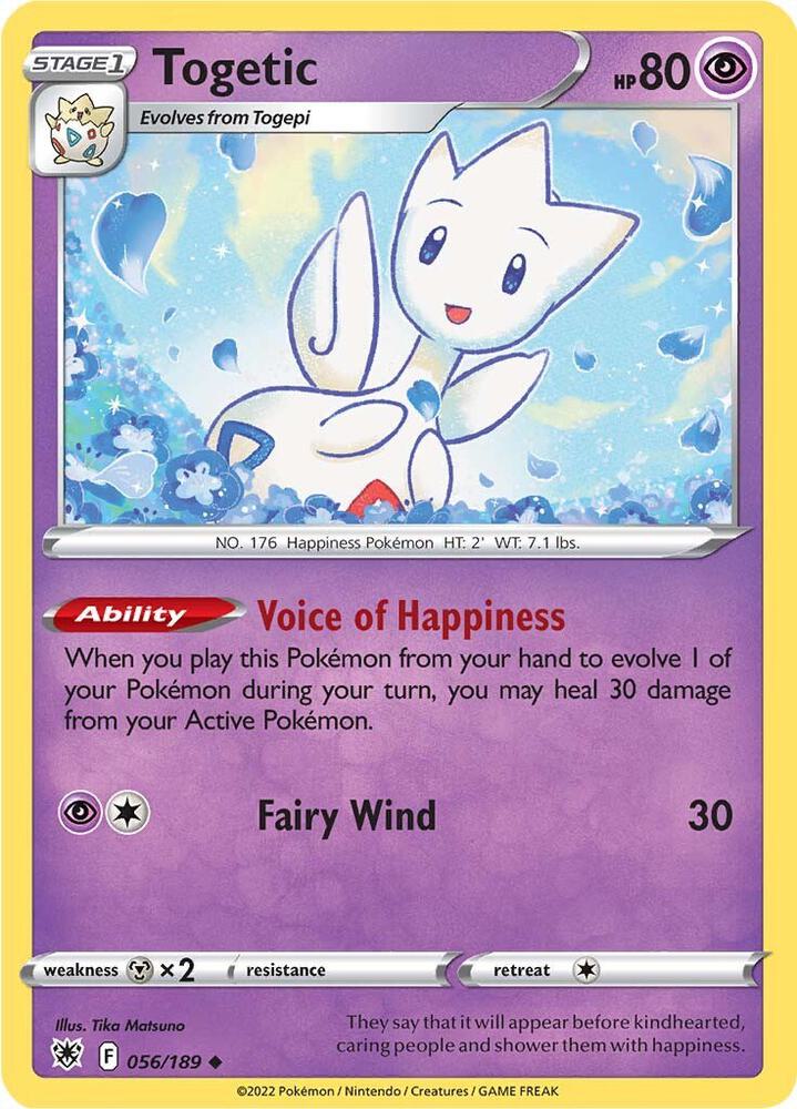 Togetic 056/189 card from SWSH10: Astral Radiance