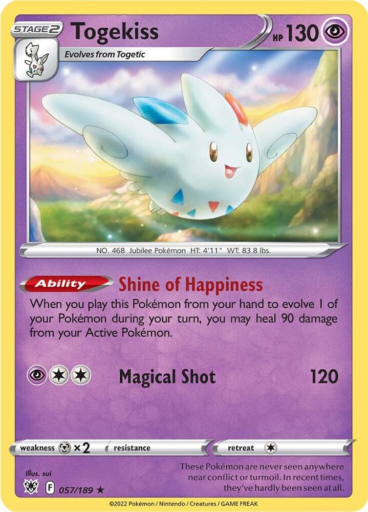 Togekiss 057/189 card from SWSH10: Astral Radiance