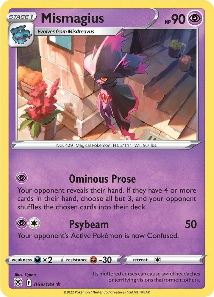 Mismagius 059/189 card from SWSH10: Astral Radiance