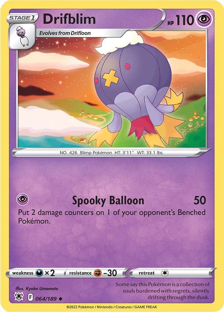 Drifblim 064/189 card from SWSH10: Astral Radiance