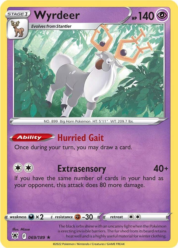 Wyrdeer 069/189 card from SWSH10: Astral Radiance