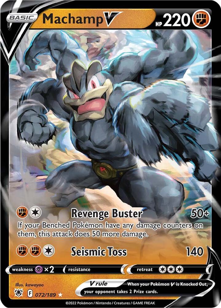 Machamp V 072/189 card from SWSH10: Astral Radiance
