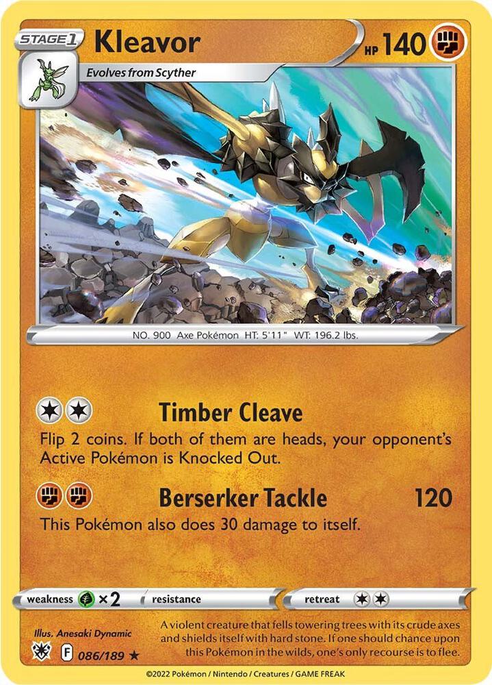 Kleavor (86) 086/189 card from SWSH10: Astral Radiance