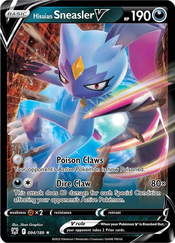 Hisuian Sneasler V 094/189 card from SWSH10: Astral Radiance