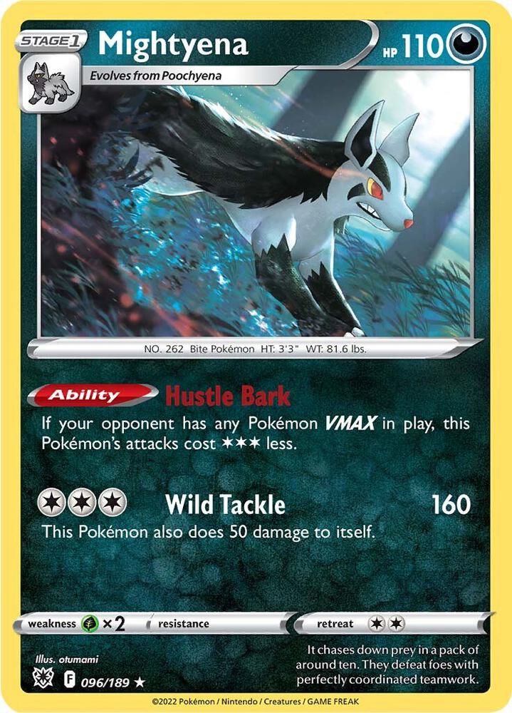 Mightyena 096/189 card from SWSH10: Astral Radiance
