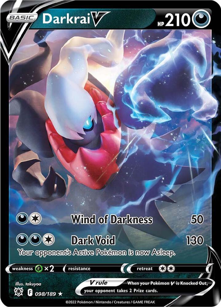 Darkrai V 098/189 card from SWSH10: Astral Radiance