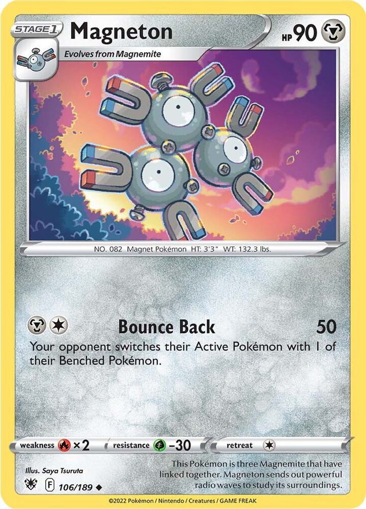 Magneton 106/189 card from SWSH10: Astral Radiance