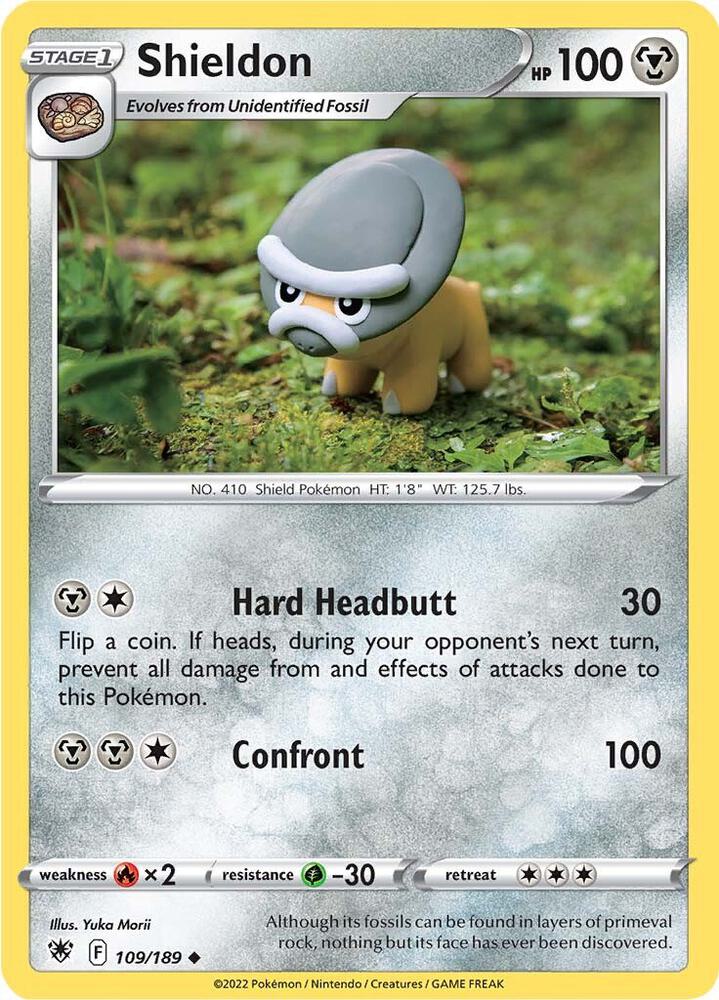 Shieldon 109/189 card from SWSH10: Astral Radiance