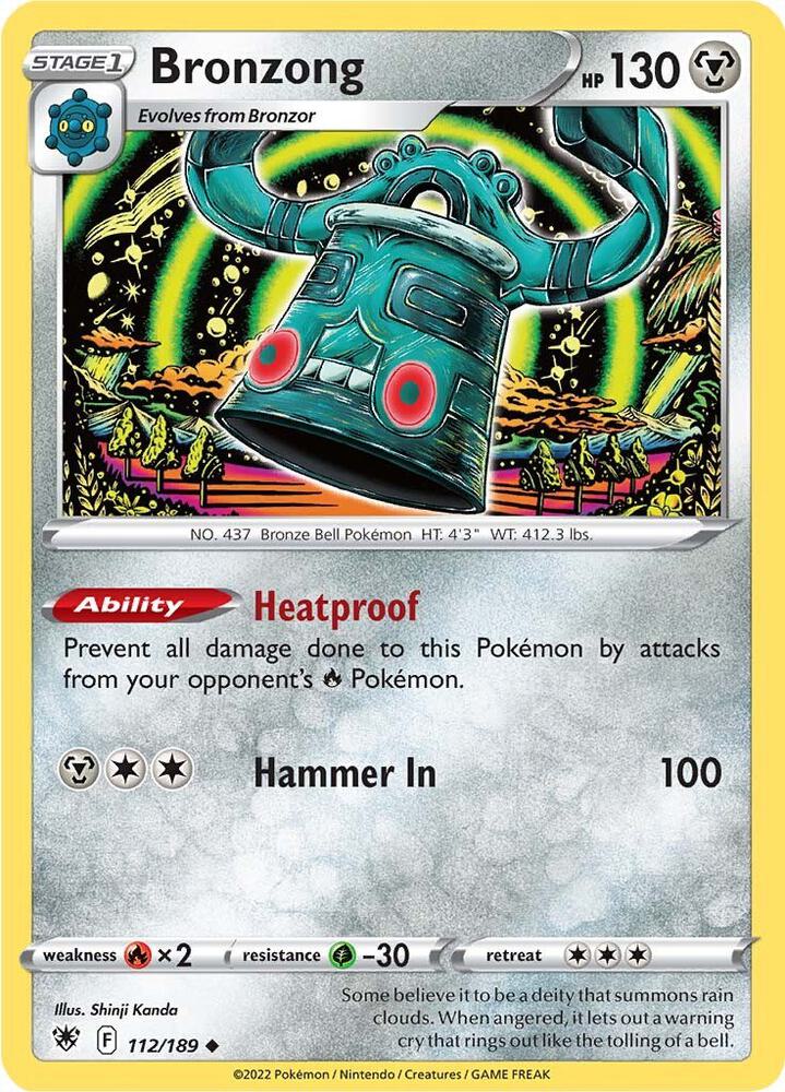 Bronzong 112/189 card from SWSH10: Astral Radiance