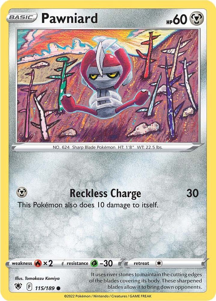 Pawniard 115/189 card from SWSH10: Astral Radiance